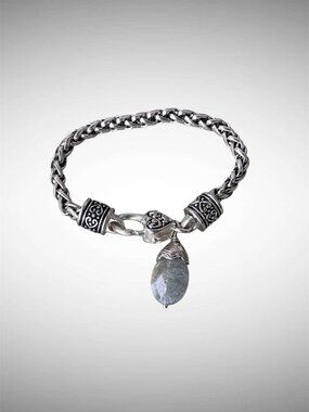 Vintage Balinese 925 Bracelet Woven Braded Pattern